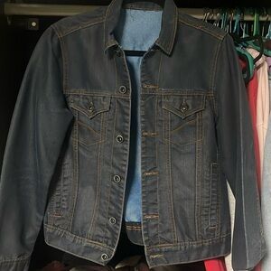 Ring of fire dark blue denim jacket